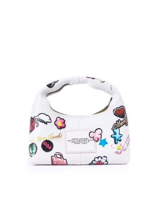 Marc Jacobs White The Sticker Mini Sack