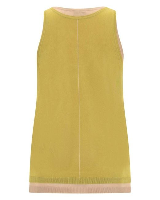 Paul Smith Yellow Rayon Tank Top