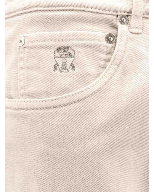 Brunello Cucinelli Natural Trousers for men