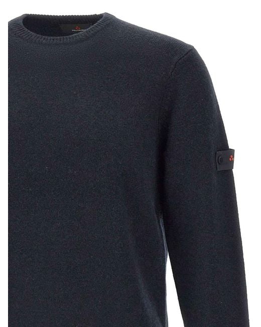 Peuterey Blue Sweater With Application for men