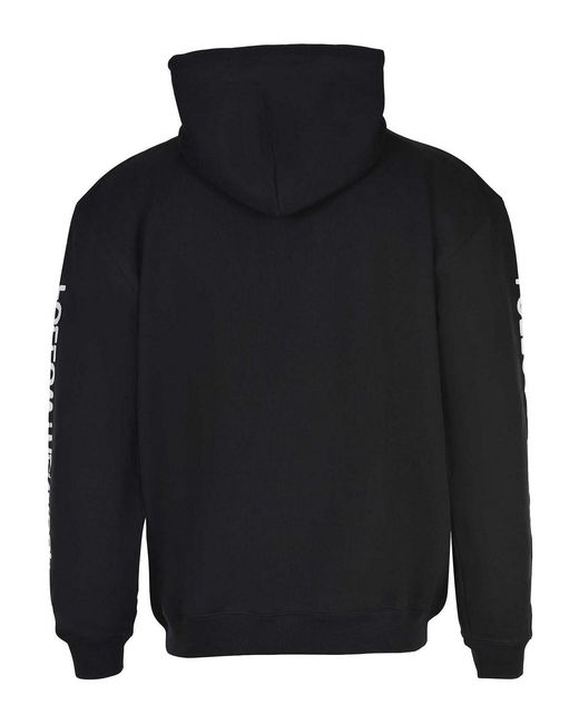 MSGM Black Msgm Sweatshirt Made Of Cotton for men
