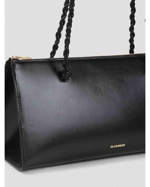 Jil Sander Black Tangle Tent Bag