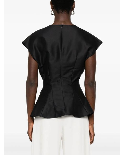 Fabiana Filippi Black Peplum Top