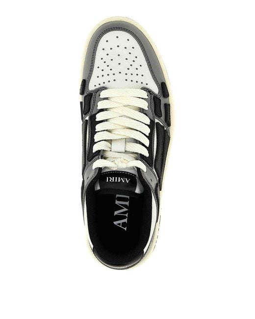 Amiri Black 'Varsity Skel Top Low' Sneakers for men