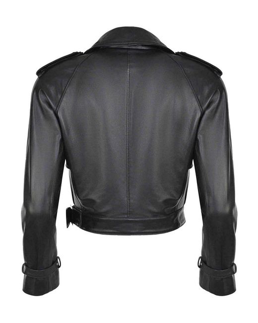 ALESSANDRA GRIMOLDI Black Jacket Made Of Leather