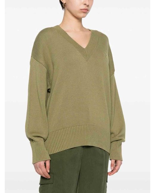 AMI Green V Neck Sweater