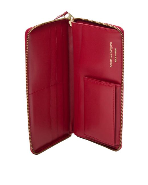 Comme des Garçons Red Polka Dot Zip-Around Wallet