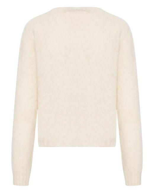 Max Mara White Crew Neck Sweater