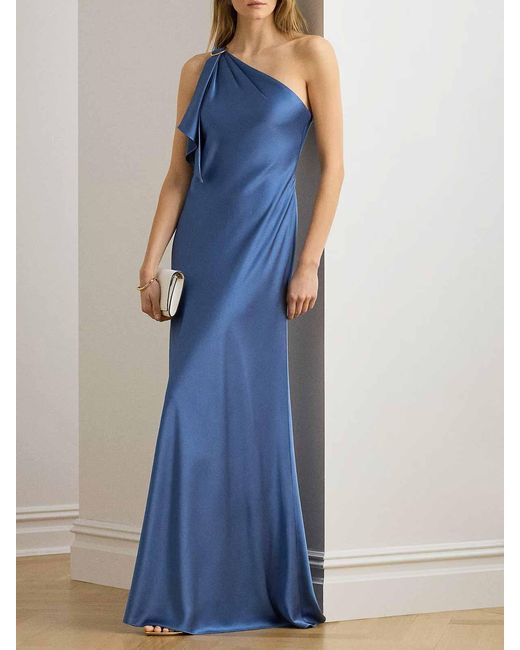 Ralph Lauren Blue Elzira Gown-Sleeveless-Gown-Hammered Charm
