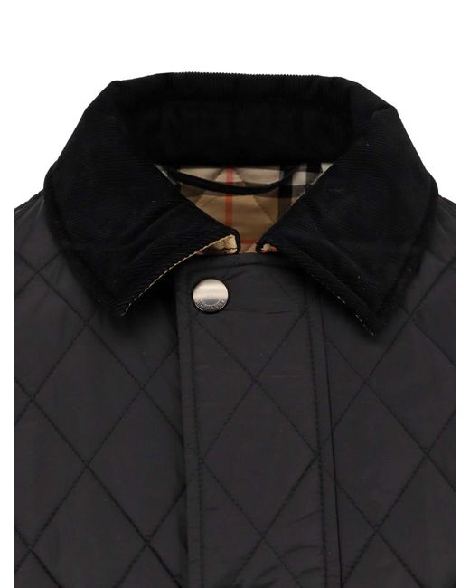 Burberry Black Padded And Quilted Haddington Jacket for men