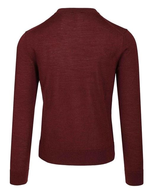 Etro Red Wool And Silk Sweater for men