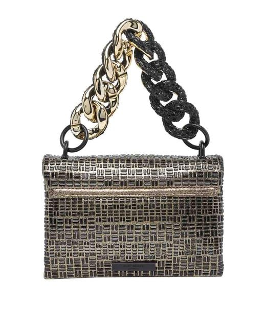 Kurt Geiger Black Mini Kensington Chain Shoulder Bag