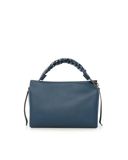 Coccinelle Blue Medium Boheme Leather Bag