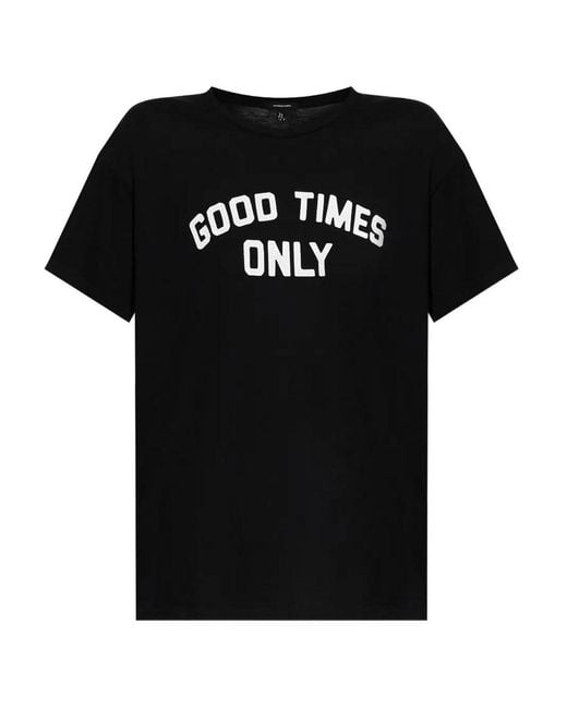 R13 Black Good Times Only Boy T-Shirt for men