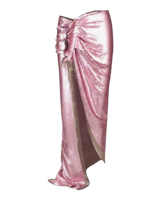 Rick Owens Pink Long Skirt