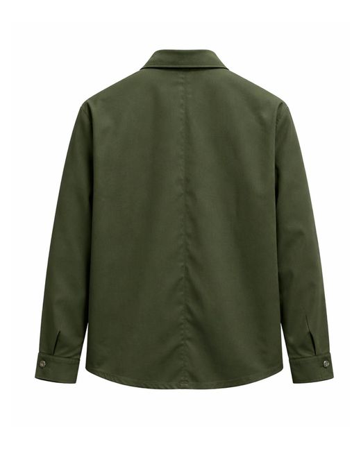 Franzese Collection Green Canonico Fabric Overshirt for men