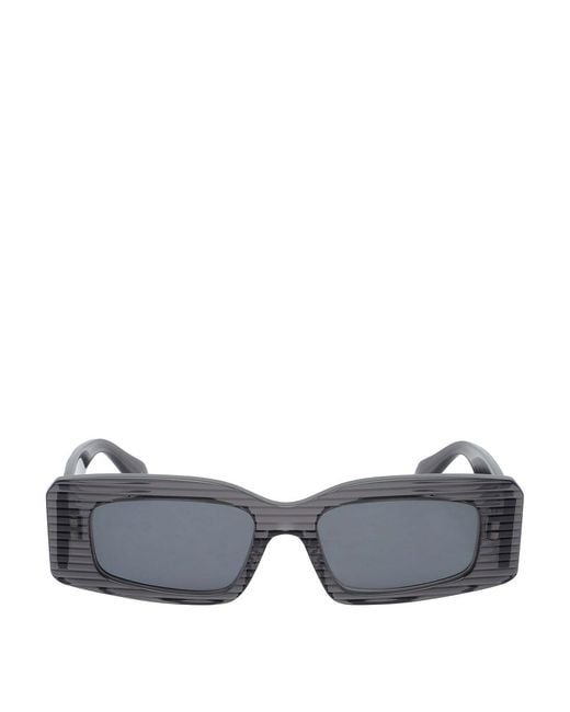 Alaïa Gray Squared Logo Sunglasses