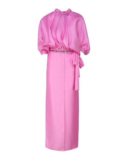 Fendi Pink Fuchsia Gazar Dress
