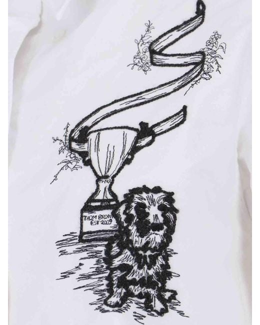 Thom Browne White Hector Trophy Shirt