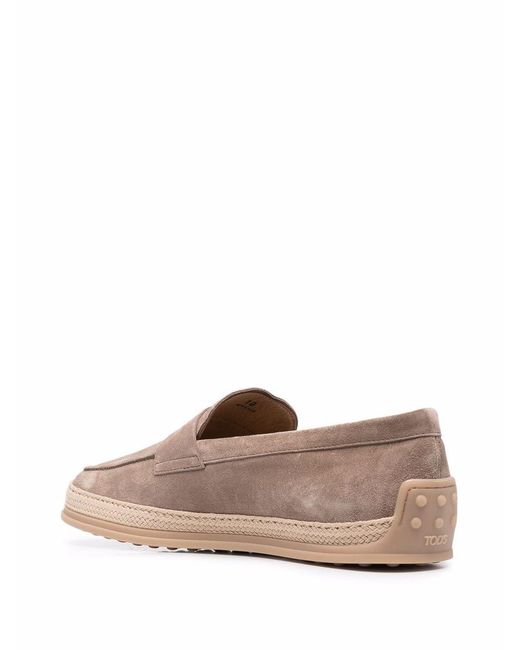 Tod's Gray Suede Loafers for men