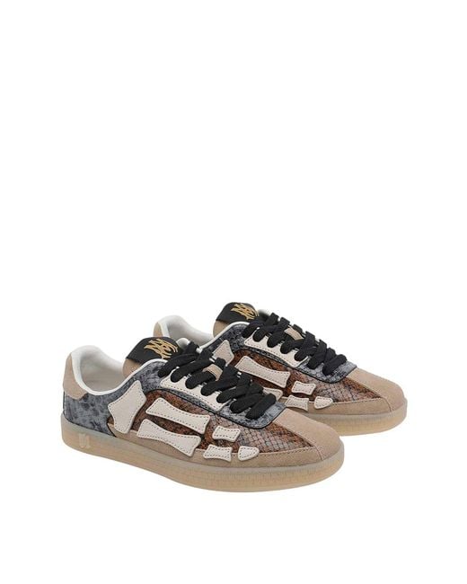 Amiri Gray Snake Pacific Bones Sneakers