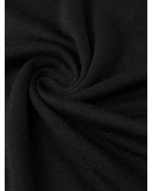 John Smedley Black Lundy Pullover Cn Ls for men