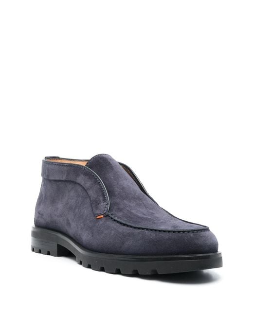 Santoni Blue Digits Loafers for men