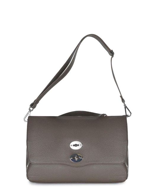 Zanellato Gray Bag Made Of Hammered Leather