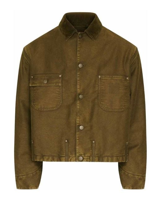Maison Margiela Green Button-Up Sport Jacket for men