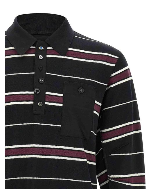 Undercover Black Long Sleeve Polo Shirt for men
