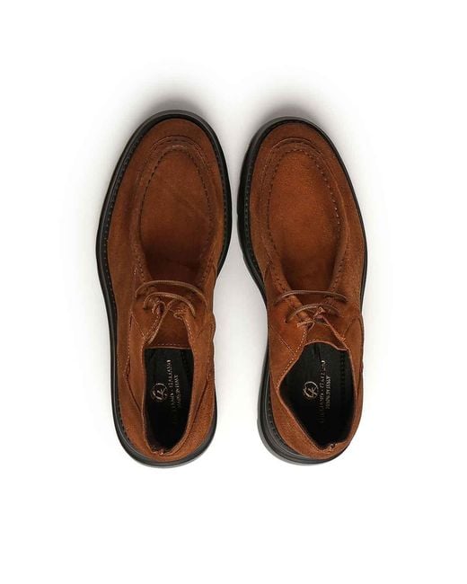 Giuliano Galiano Brown Caviar Suede Ankle Boot for men