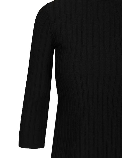 Max Mara Black Ribbed Sweater