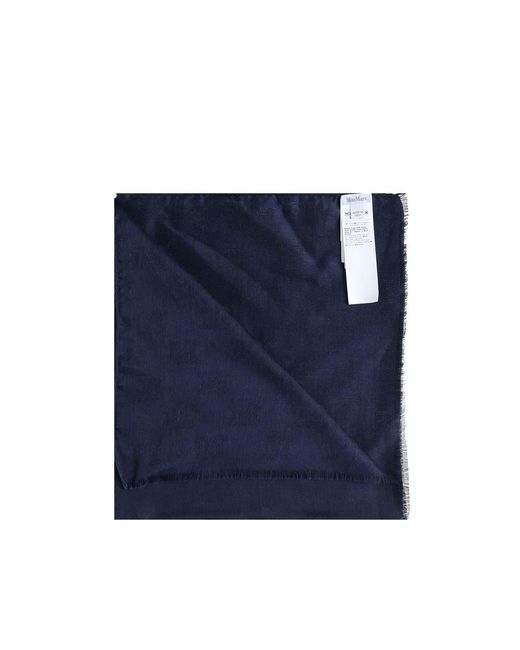 Max Mara Blue Wool And Silk Stole