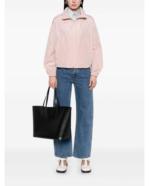 Herno Pink Lightweight High-Collar Jacket With Elasticized Cuffs
