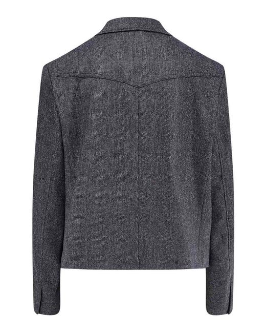Boss Gray Double-Breasted Blazer