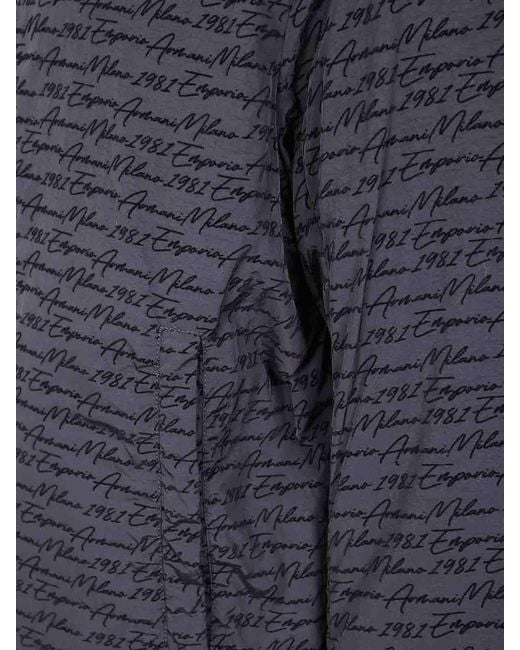 Emporio Armani Blue Bomber Jacket for men