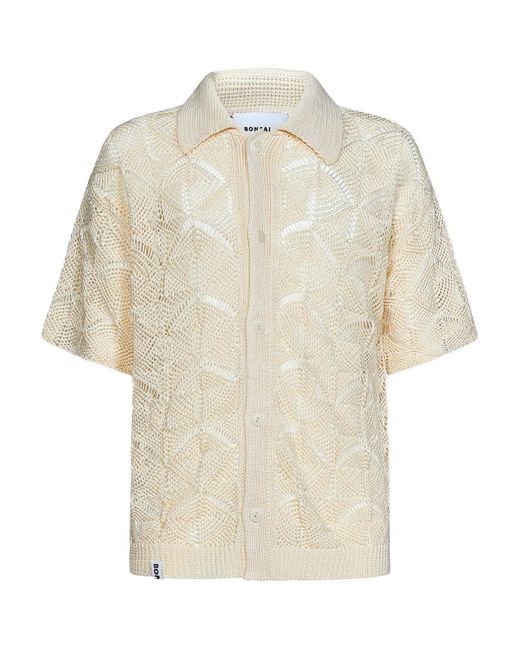 Bonsai White Short-sleeved Shirt for men