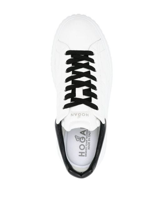 Hogan White H-stripes Low-top Sneakers for men