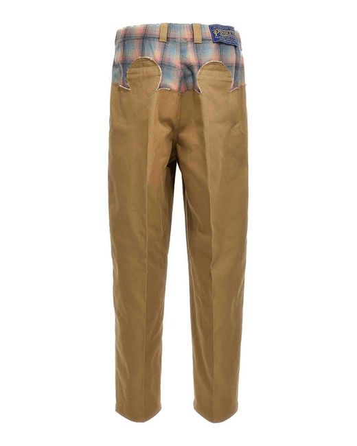 Maison Margiela Natural Pendleton Yoke Pants for men