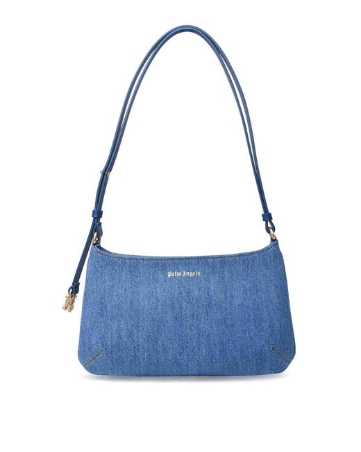 Palm Angels Blue Giorgina Cotton Denim Bag