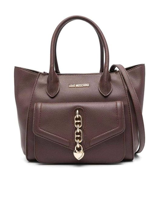 Love Moschino Brown Cross Body Bag