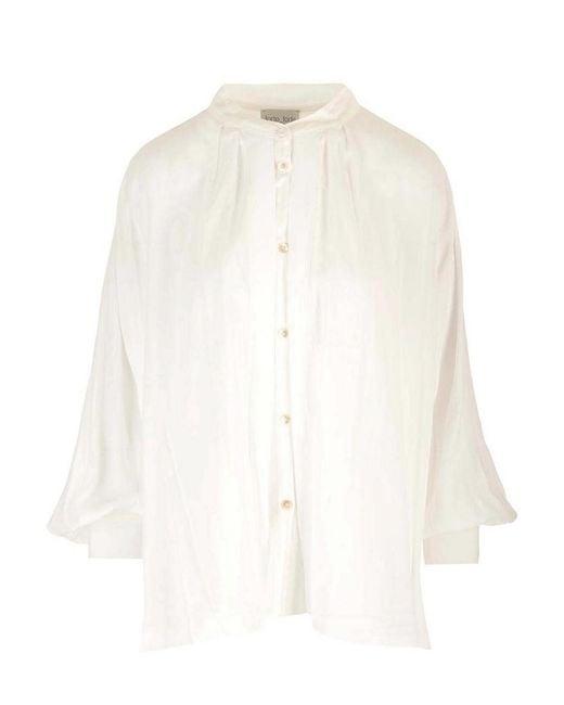 Forte_forte White Voile Bohemian-Style Shirt