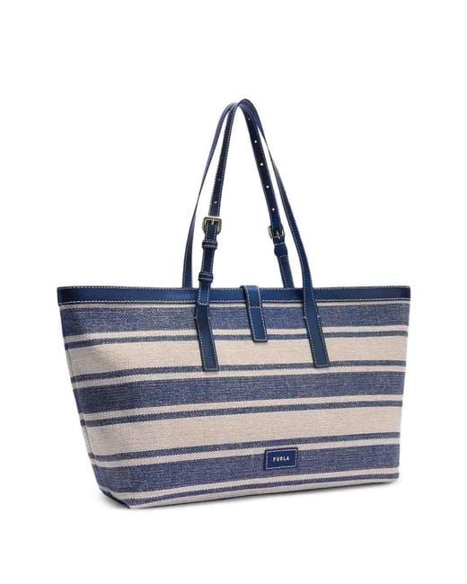 Furla Blue Debby Shopping Bag L