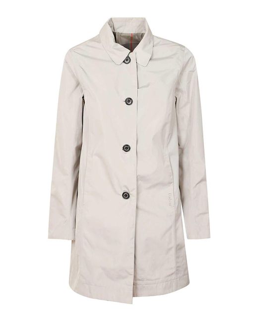 Barbour White Tartan Nylon Raincoat