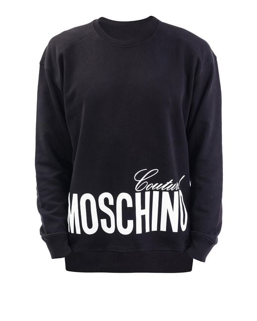 Moschino Black Couture Print Sweatshirt for men