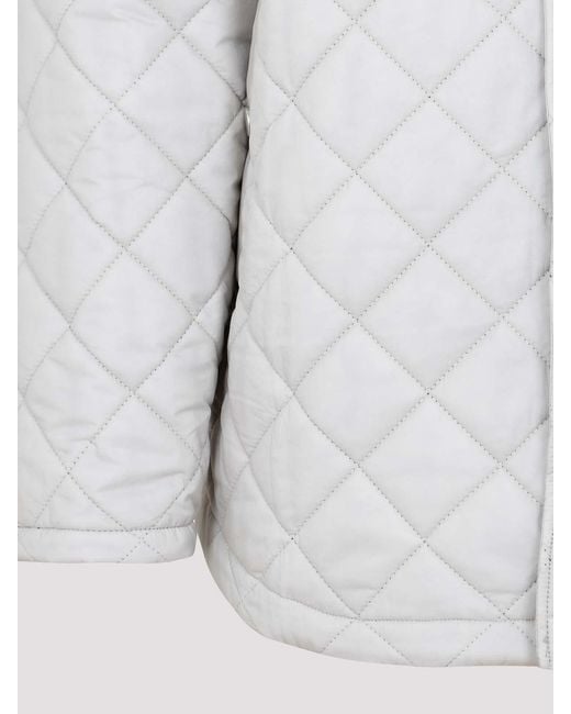 Egonlab White Quilted Shirt for men