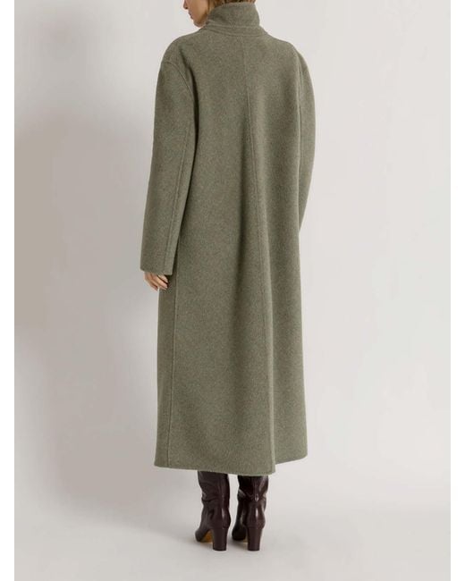 Alberta Ferretti Natural Wool Coat
