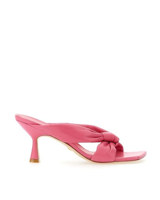 Stuart Weitzman Pink Sandal With Bow