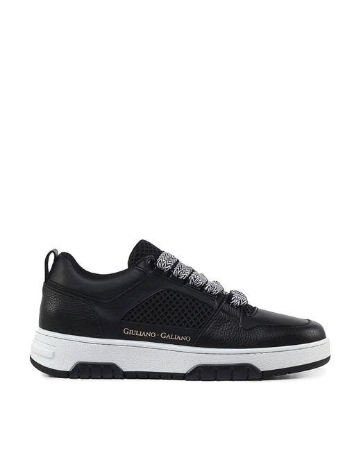 Giuliano Galiano Black Vyper Sneakers In Eco-leather for men