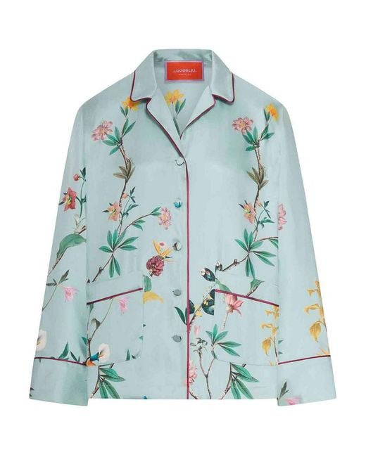 LaDoubleJ Blue Silk Twill Shirt